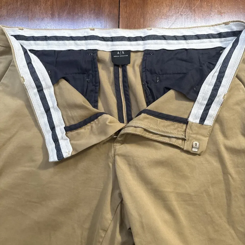 Armani Exchange Men's‎ Pants Khaki Size 33x32 Chino Pants - Picture 7 of 13